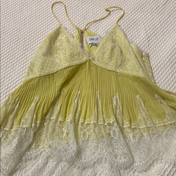 Saylor Yellow Lace Camisole - Picture 1 of 5